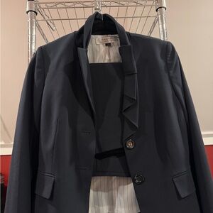 Navy Blue Blazer and Top Set